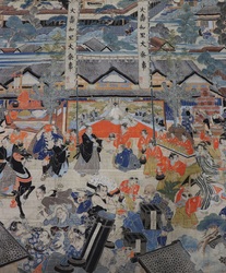 塞道絵幕の中央部の絵の画像