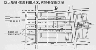 防火地域等の地図