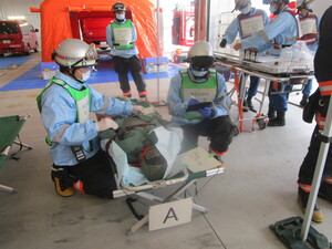 救護所での様子