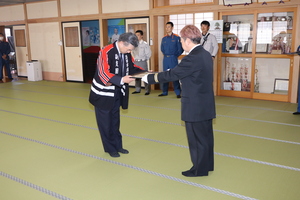 消防団長から第31分団へ