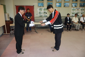 消防団長から第18分団へ