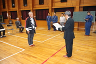 消防団長から第9分団へ