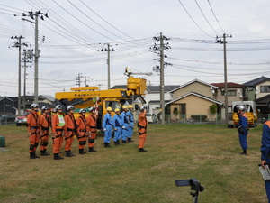 訓練開始報告の写真