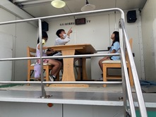 起震車体験の様子