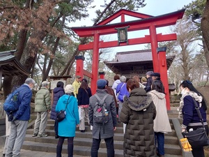 日枝神社に訪れる参加者の様子