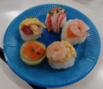 可愛らしい手まり寿司