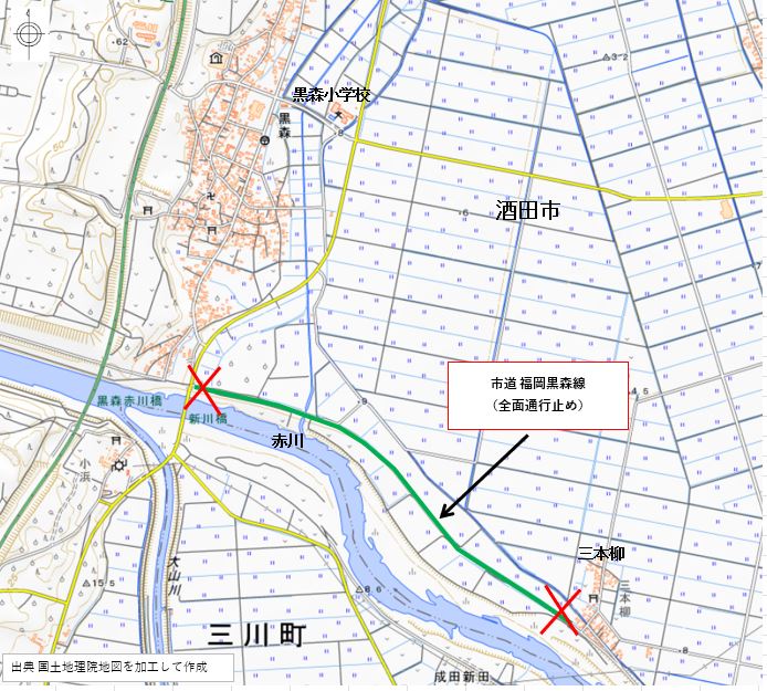 通行止め箇所図