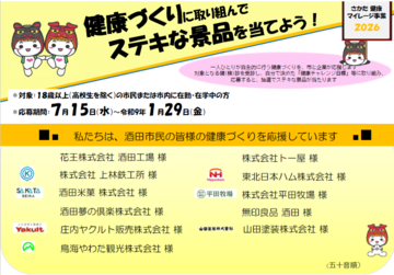 さかた健康マイレージについて