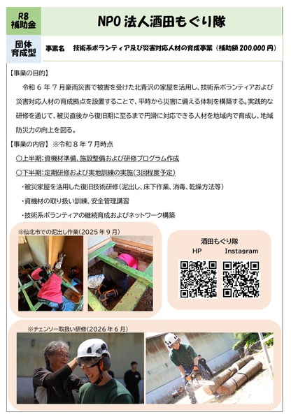 R8NPO法人酒田もぐり隊 事業概要