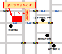 �𗬂Ђ�΂̒n�}�̉摜�i�{�ԕa�@�O�̌����ł��j