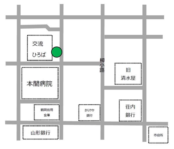 交流ひろば前の位置図です。