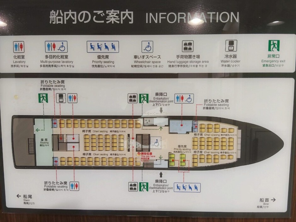 シープリンセス内ご案内