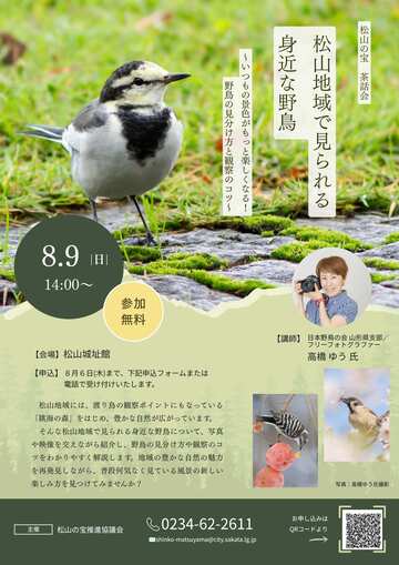 松山地域で見られる身近な野鳥チラシ