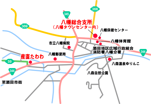 産直案内地図画像の画像