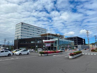 酒田駅間再開発の工事状況