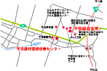 平田農村環境改善センター地図の画像