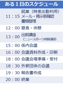 ある1日のスケジュール